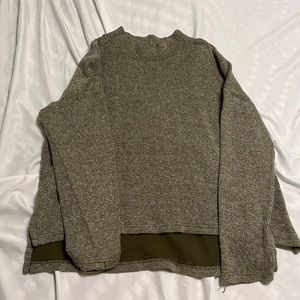 Green mock neck sweater